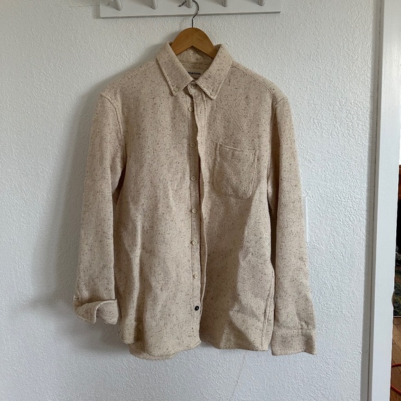 Taylor Stitch Cream button up with waffle texture. - Picture 1 of 2